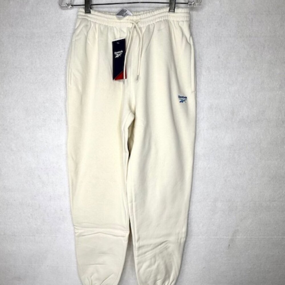 Reebok White Soft Fleece Joggers for Women